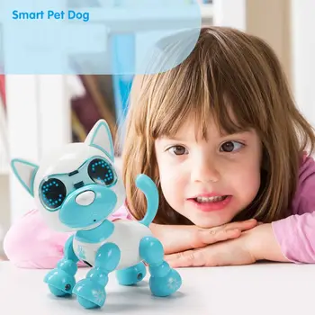 רובוט כלב רובוטי גור אינטראקטיבי צעצוע מתנות יום הולדת מתנת חג המולד צעצוע לילדים מחמד רובוט חשמלי כלבלב מתנה חיות מחמד