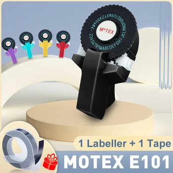 תיוג מכונה Motex E101 3D תבליטים תווית מדפסת כתיבה להחליף Motex E202 Dymo 12965 1540 Labeller עם 3D תווית הקלטת